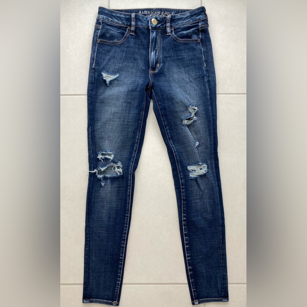 American Eagle High‑Rise Skinny Jeggings – Next Level Stretch | Dark Wash | Sz 6